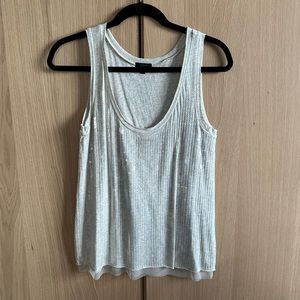 J. Crew Grey Sequin and Tulle Tank Top